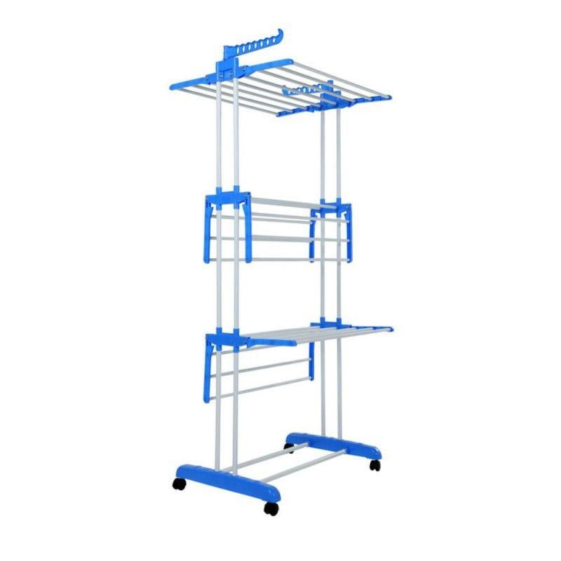 Сушарка для білизни підлогова Tiers Garment Rack Wheels Синій (1332787033) - фото 3