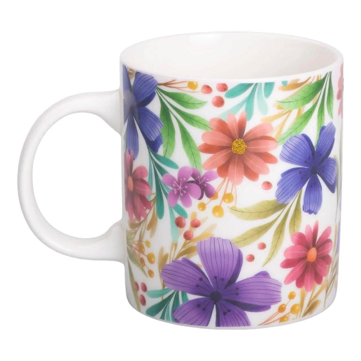 Чашка фарфоровая с рисунком для чая и кофе 400 мл (RX-N240472V)