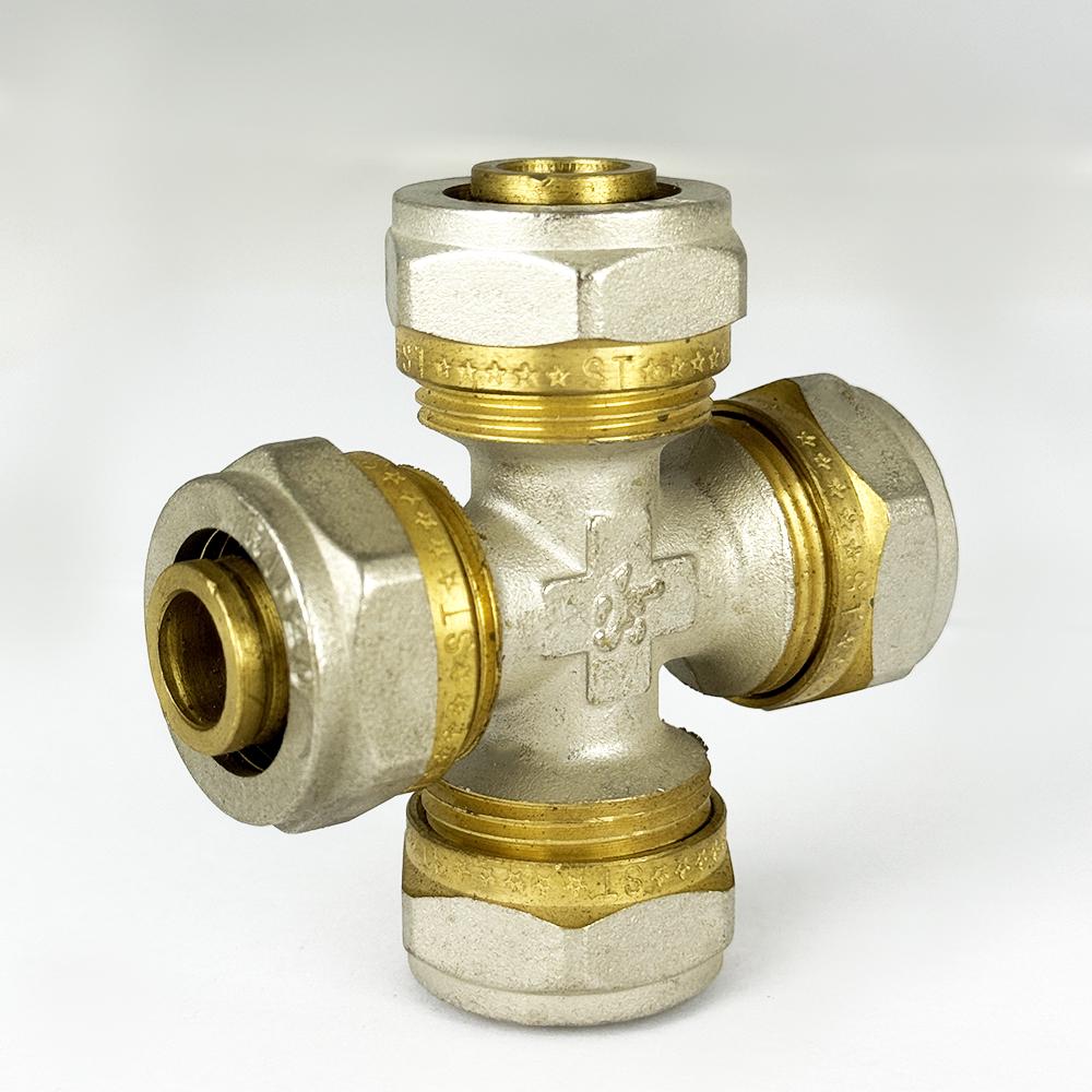 Хрестовина прохідна з проточкою SANTAN 20х20х20х20 (54776) - фото 4