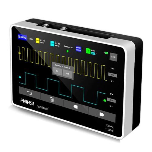 Осцилограф двоканальний FNIRSI 1013D 7" ЖК 6000 mAh 100 мГц 1 ГС/с Black (530294) Осцилограф двоканальний FNIRSI 1013D 7" ЖК 6000 mAh 100 мГц 1 ГС/с Black (530294)