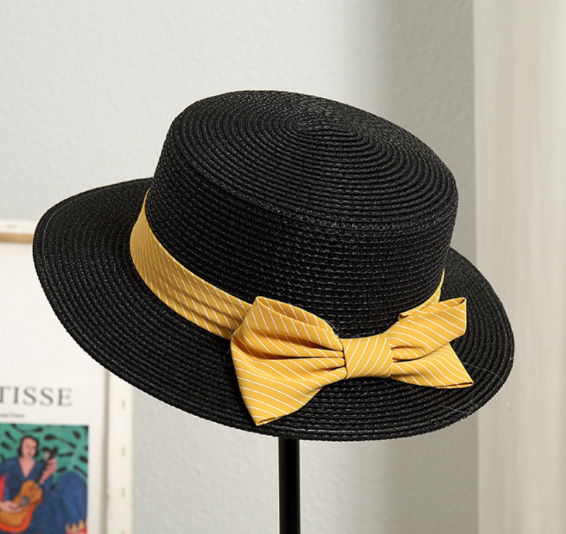 Шляпа соломенная канотье с желтым бантом 55-58 см Черный (35-137-1419-Ч) Шляпа соломенная канотье с желтым бантом 55-58 см Черный (35-137-1419-Ч)