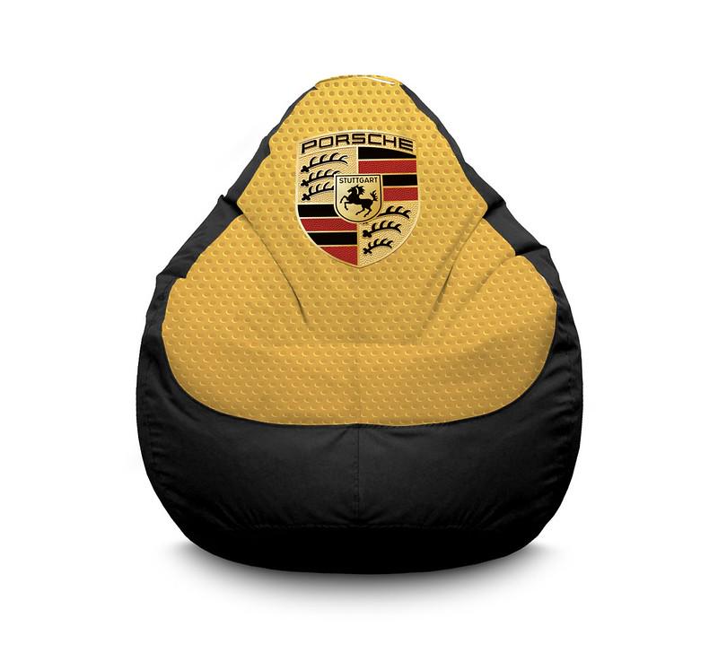 Крісло мішок iPuff Porsche Оксфорд XL 80x110 см Чорний