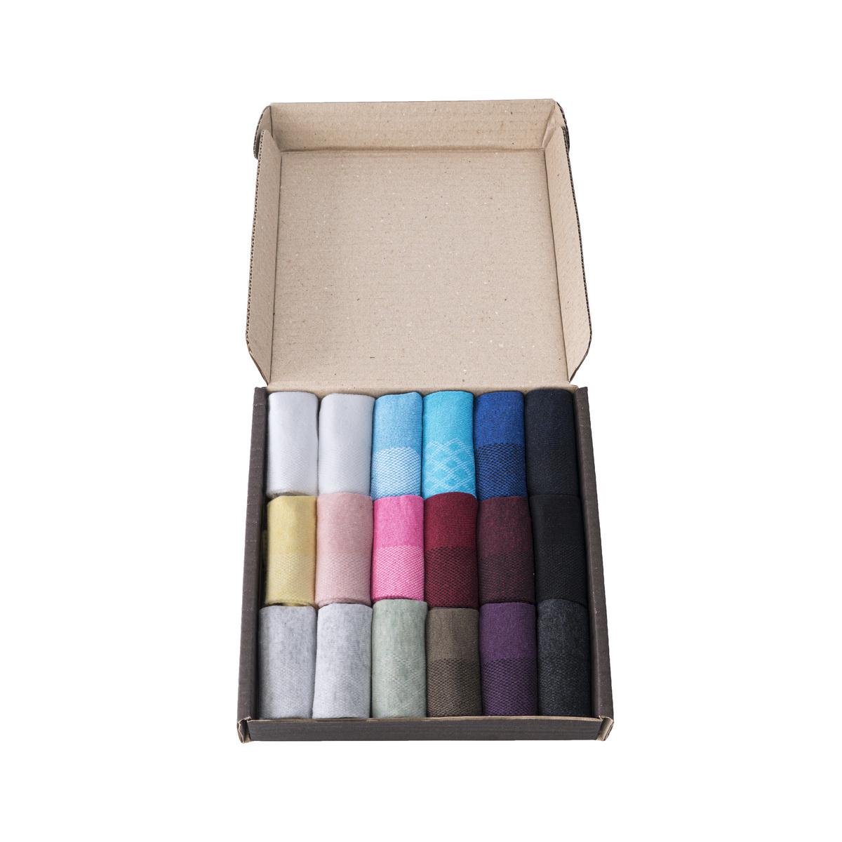 Набор носки женские короткие Житомир 18 пар р. 40 Разноцветные (0492)