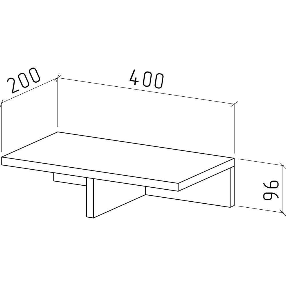 Полиця навісна Trend-9 400х96х200 мм Венге (MPTrend-9-5) - фото 2