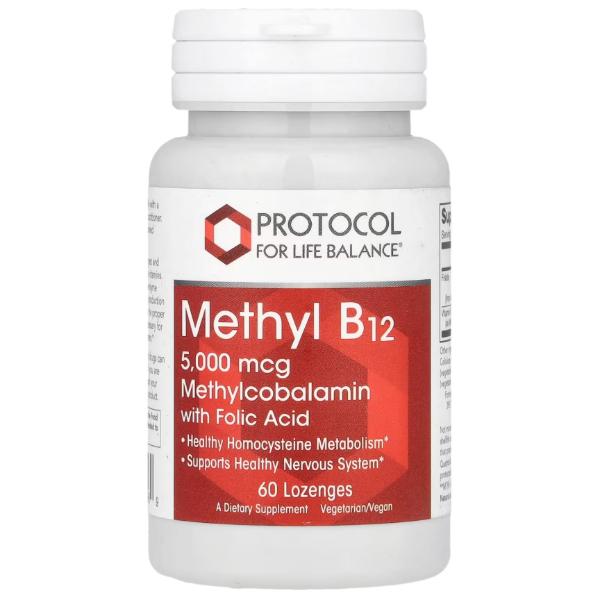 Витамин B12 Protocol for Life Balance Methyl B12 5000 мкг 60 Lozenges (23712975)