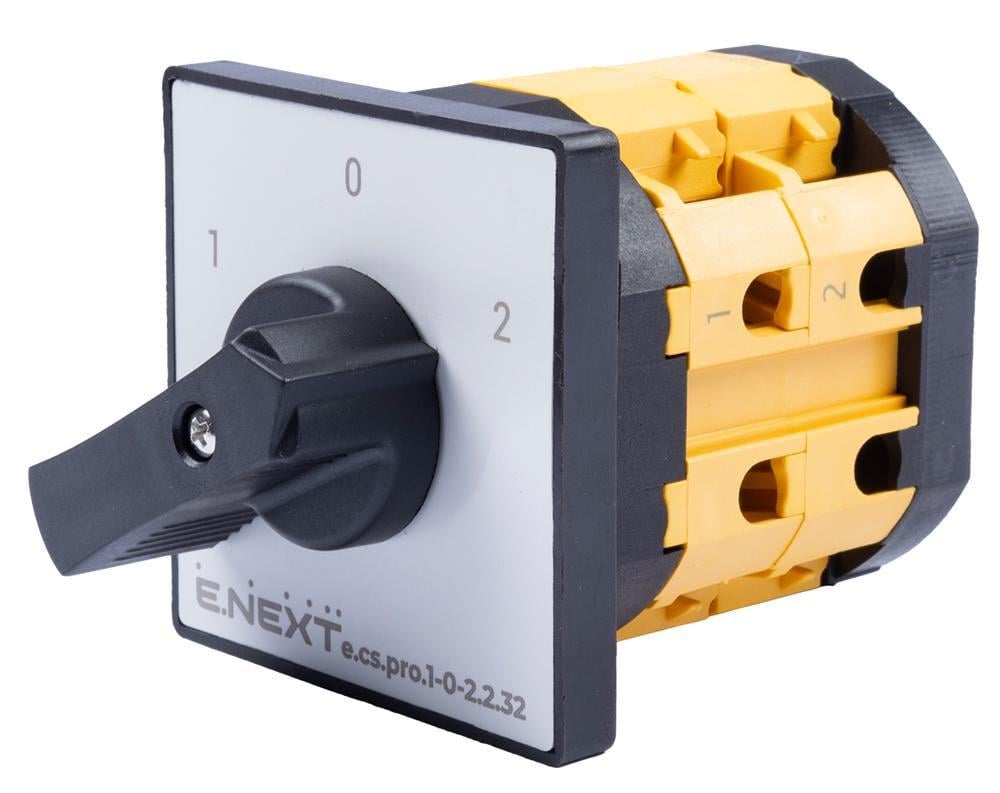 Перемикач пакетний E.NEXT e.cs.pro.1-0-2.2.32 1-0-2 2P 32A 440V (p093028)