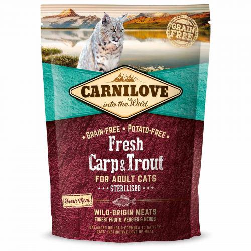 Корм для стерилізованих котів сухий Carnilove Cat Fresh Carp & Trout Sterilised з коропом та фореллю 400 г (170876)