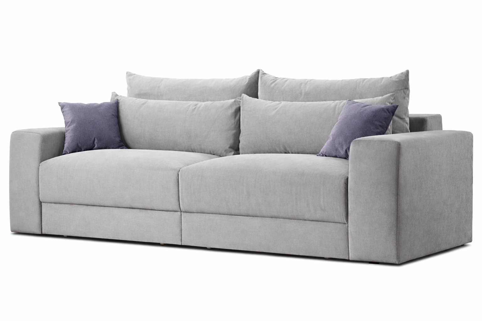 Диван прямой Бруклин Diana шагающий 200x170 см Светло-серый (33129697)