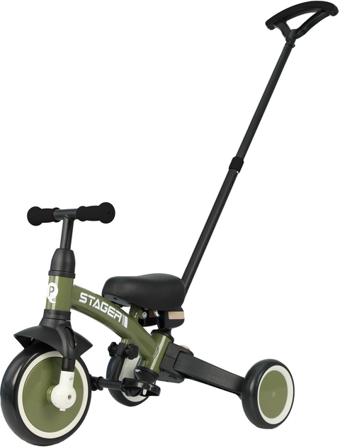 Дитячий велосипед-біговел Qplay Stager 3в1 з ручкою Зелений