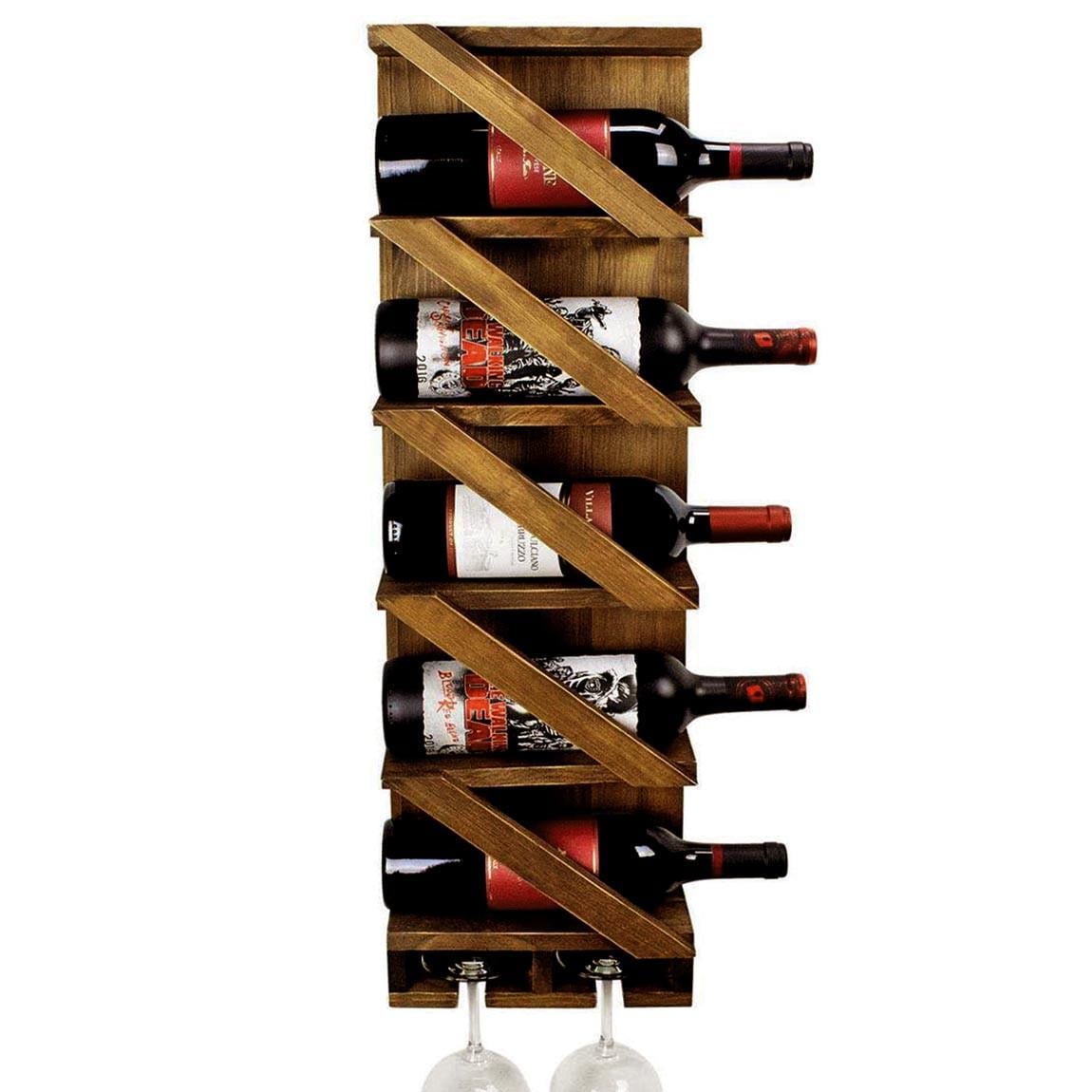 Полиця для вина настінна з дерева Хасімото Тектона (ПНК-002724)