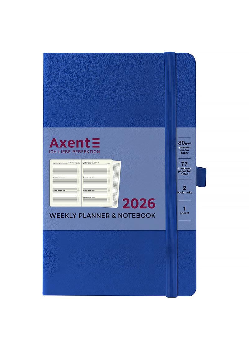 Еженедельник Axent 2026 Partner Strong датированный 125x195 см Синий (8505-26-38-A)
