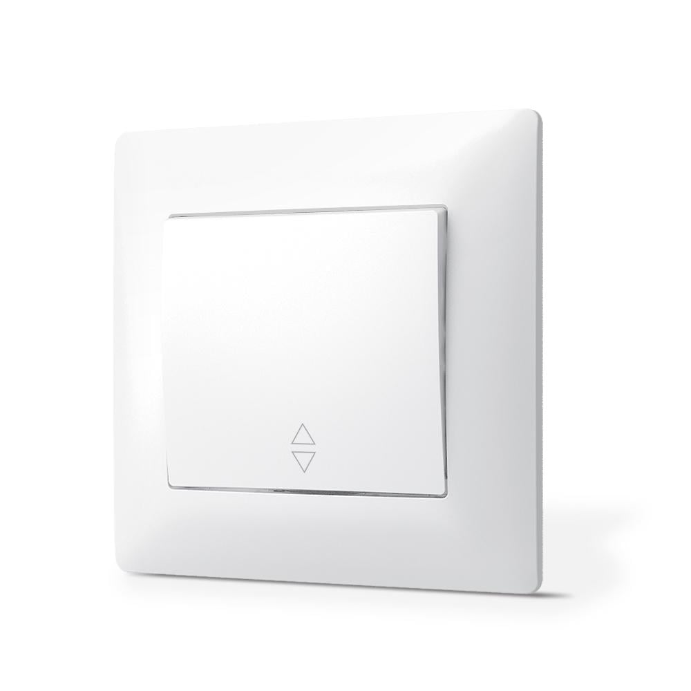 Выключатель одноклавишный проходной TITANUM Standard Белый (12630)