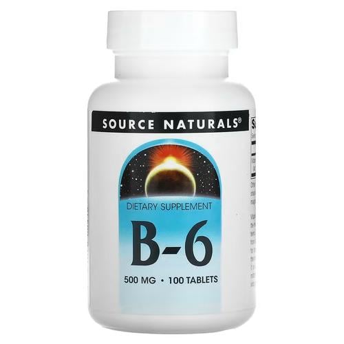 Пиридоксин B-6 Source Naturals B-6 500 мг 100 табл. (SNS-00416)
