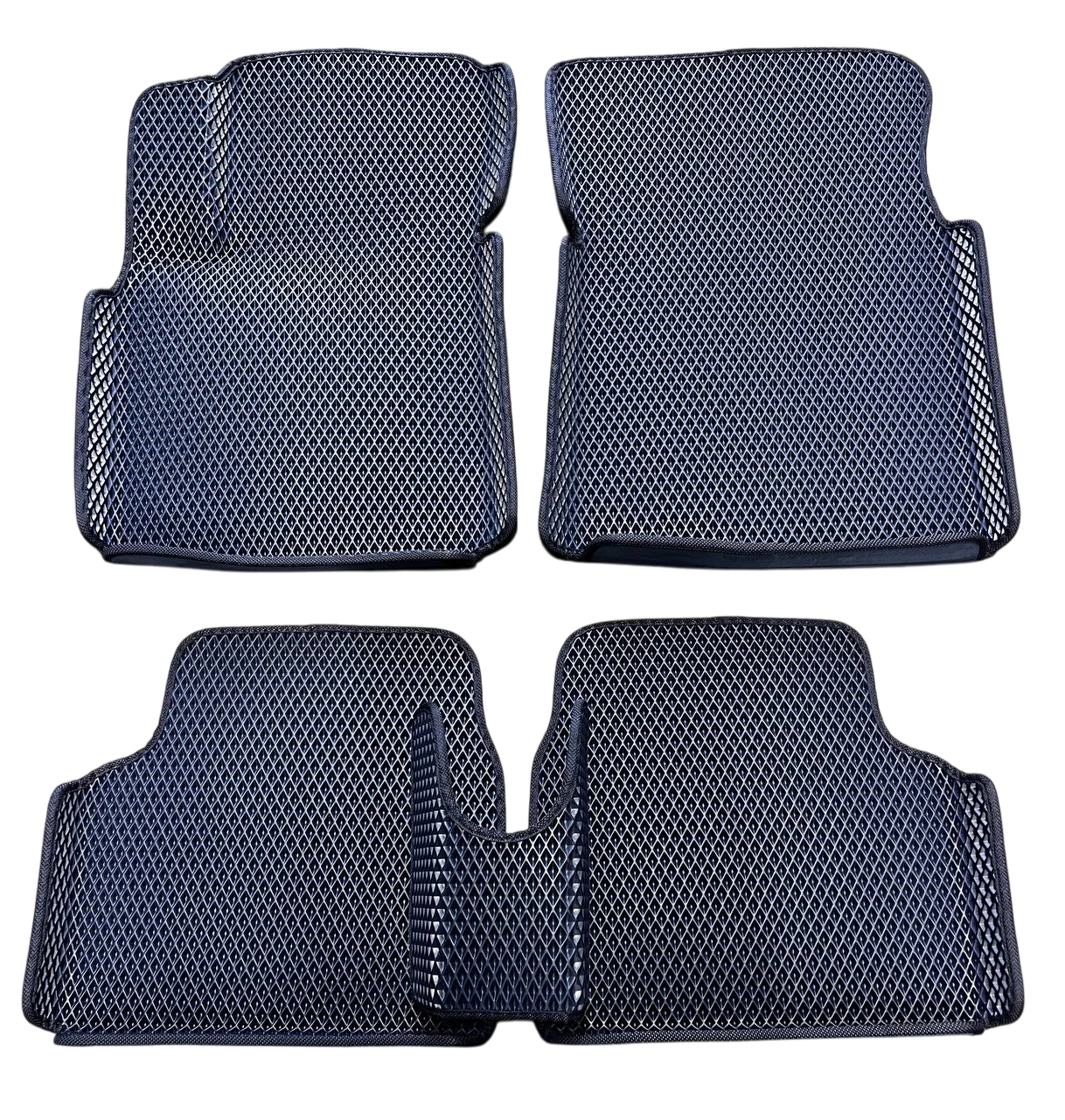 Коврики EVA с бортиками и 3Д лапой в салон для для Chevrolet Aveo 2012-2020 гг. Темно-синий (2624525119)