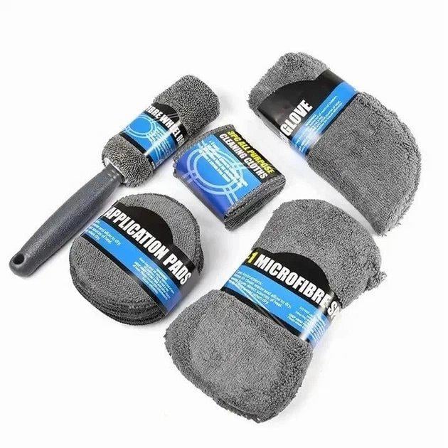 Набор полотенец из микрофибры для мытья автомобиля Car cleaning kit 9в1