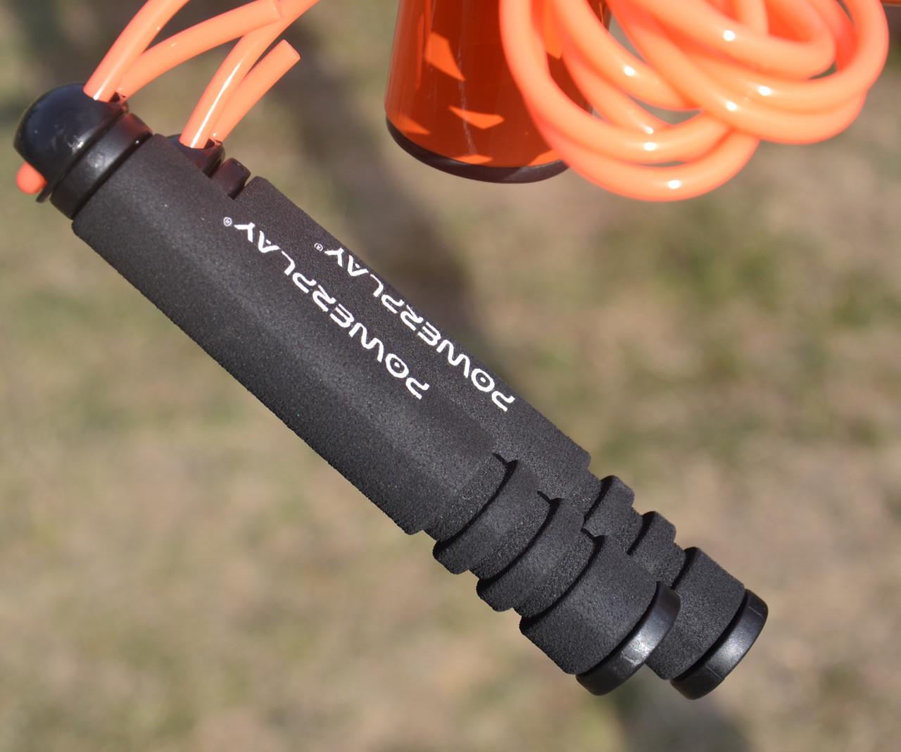 Скакалка PowerPlay 4205 Classic Plus Jump Rope 2,7 м Оранжевый - фото 6