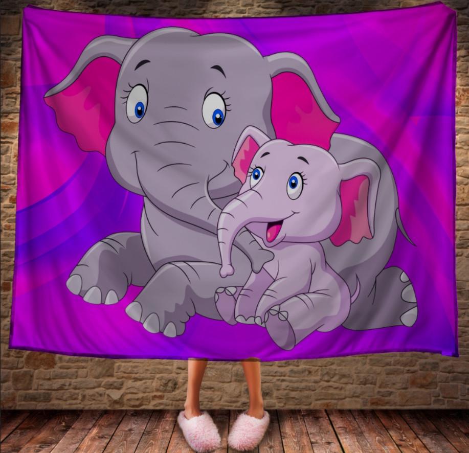 Плед з 3D принтом Чарівні слоненятка 150x200 см (epi_0415) Плед з 3D принтом Чарівні слоненятка 150x200 см (epi_0415)