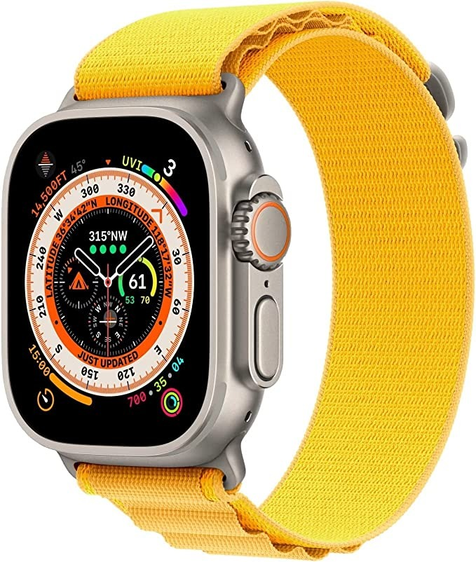 Ремешок тканевый Alpine Loop для Apple Watch 38/40/41 мм series SE/8/7/6/5/4/3/2/1 Yellow (212-00685)