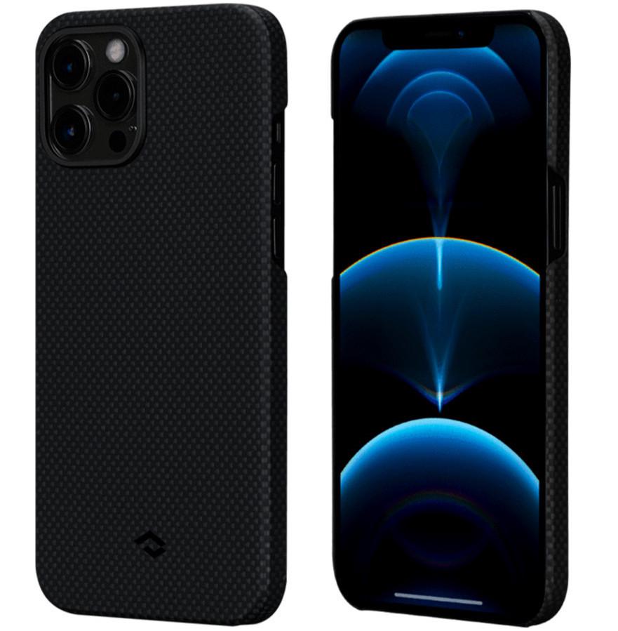 Чехол накладка Pitaka MagEZ Case for iPhone 12 Pro Max, Plain Black/Grey (KI1202PM)