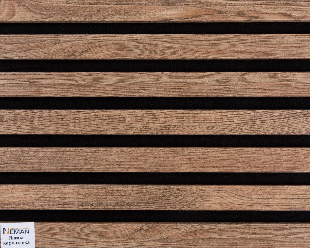 Акустическая стеновая панель рейки Neman на фетровой основе 301х2780х17 мм Ель карпатская (NP260208)