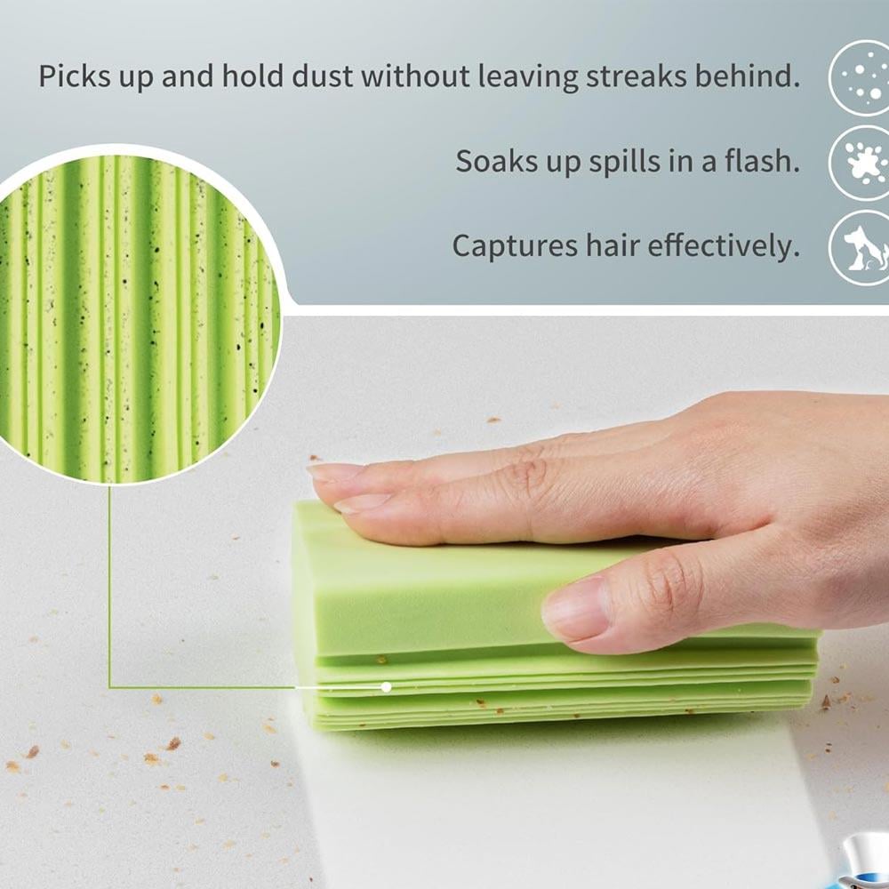 Губка для сухой и влажной уборки Зеленый (IY0039_2) - фото 2 Губка для сухой и влажной уборки Зеленый (IY0039_2) - фото 2