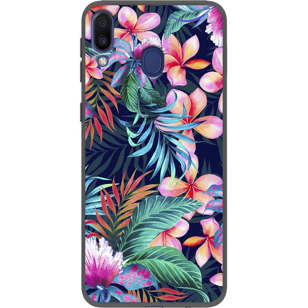 Чехол Boxface Samsung M205 Galaxy M20 flowers in the tropics Черный силикон (36205-up1971-36624)