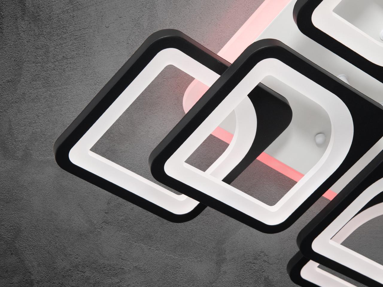 Люстра світлодіодна у вітальню з димером HS8060-4+4BK-LS 115W на 16 м2 Чорний (2412695733) - фото 7 Люстра світлодіодна у вітальню з димером HS8060-4+4BK-LS 115W на 16 м2 Чорний (2412695733) - фото 7