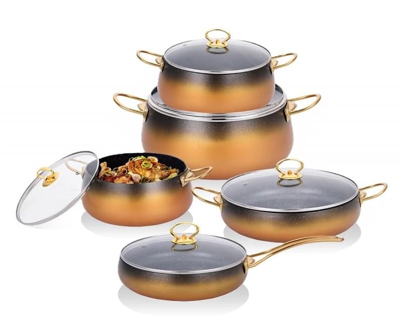 Набір посуду Edenberg EB-12935 з антипригарним мармуровим покриттям та турбо індукційним дном 10 пр. (27791835) Набір посуду Edenberg EB-12935 з антипригарним мармуровим покриттям та турбо індукційним дном 10 пр. (27791835)