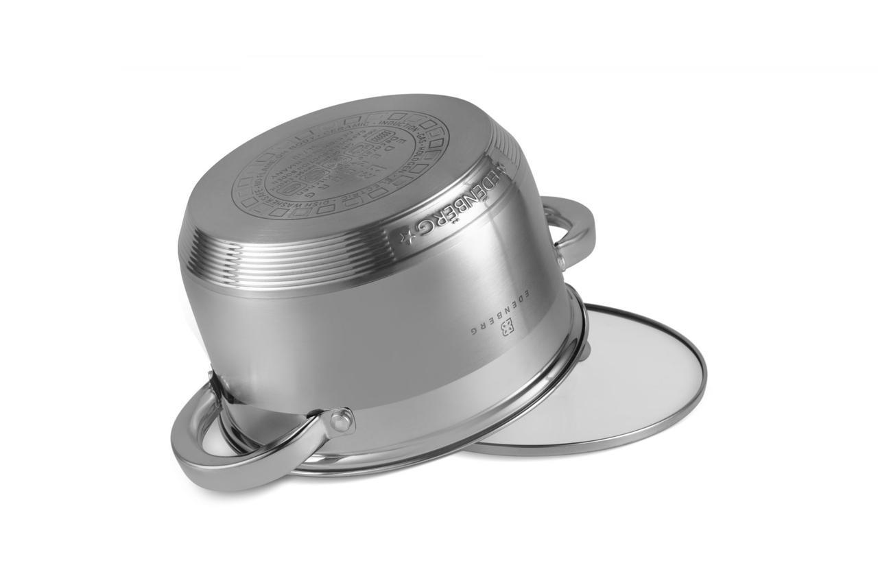 Набір каструль з кришками Edenberg EB-4032 із нержавіючої сталі 8 пр. (57-46-EB-4032) - фото 6 Набір каструль з кришками Edenberg EB-4032 із нержавіючої сталі 8 пр. (57-46-EB-4032) - фото 6