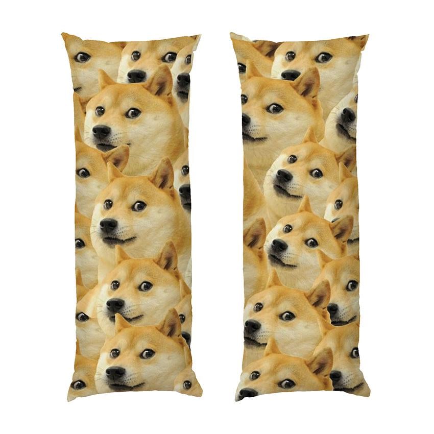 Подушка дакимакура Doge Shiba inu Mem габардин 140х45 см (111900-2)
