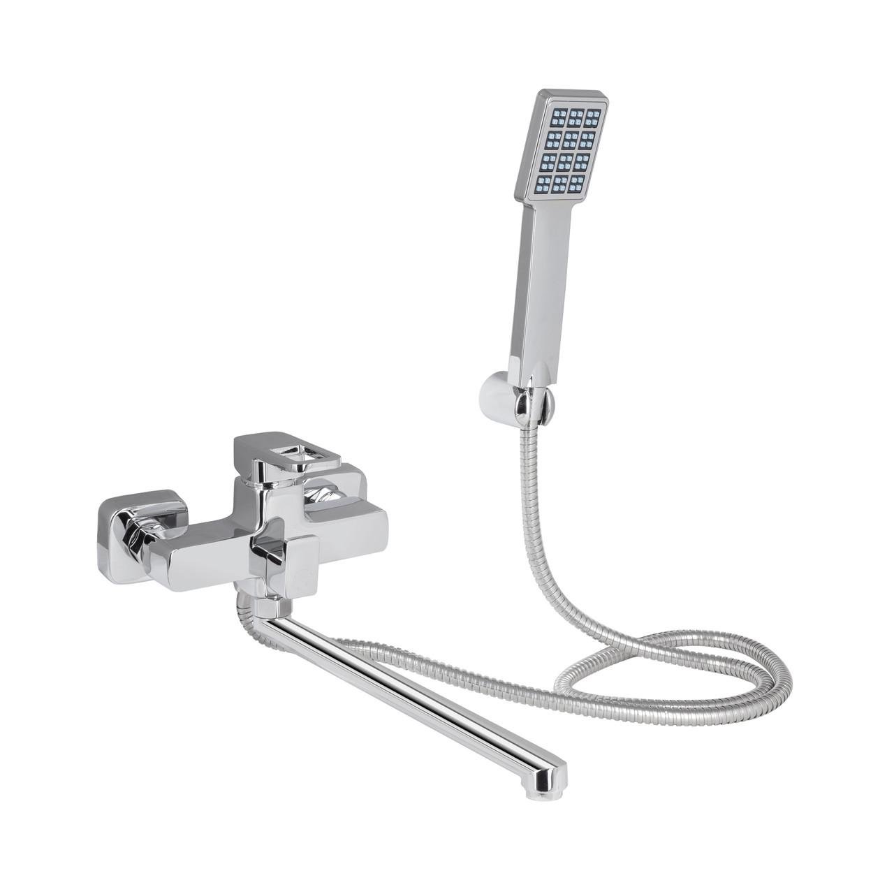 Смеситель для ванной Lidz Wawel 005 с поворотным изливом с душевым гарнитуром k35 LDWAW005CRM45389 Chrome (2553560674)