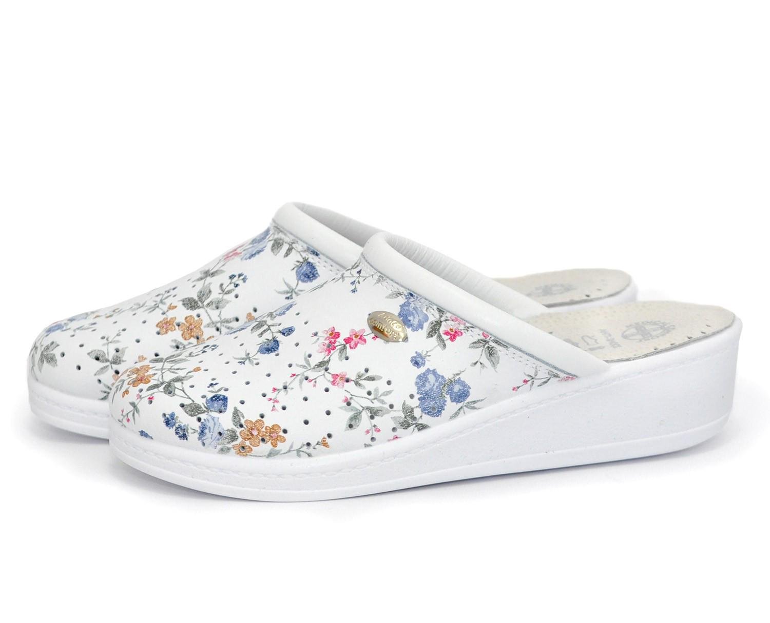 Женские сабо кожаные Adaco 100sbf р. 37 Белый