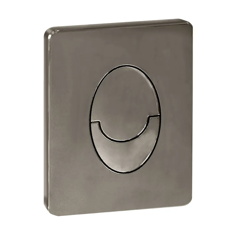 Панель смыва KOER KT-0606-07 157x198x3 мм пластиковая с закругленной кнопкой Графитовый (OL-KR5712)