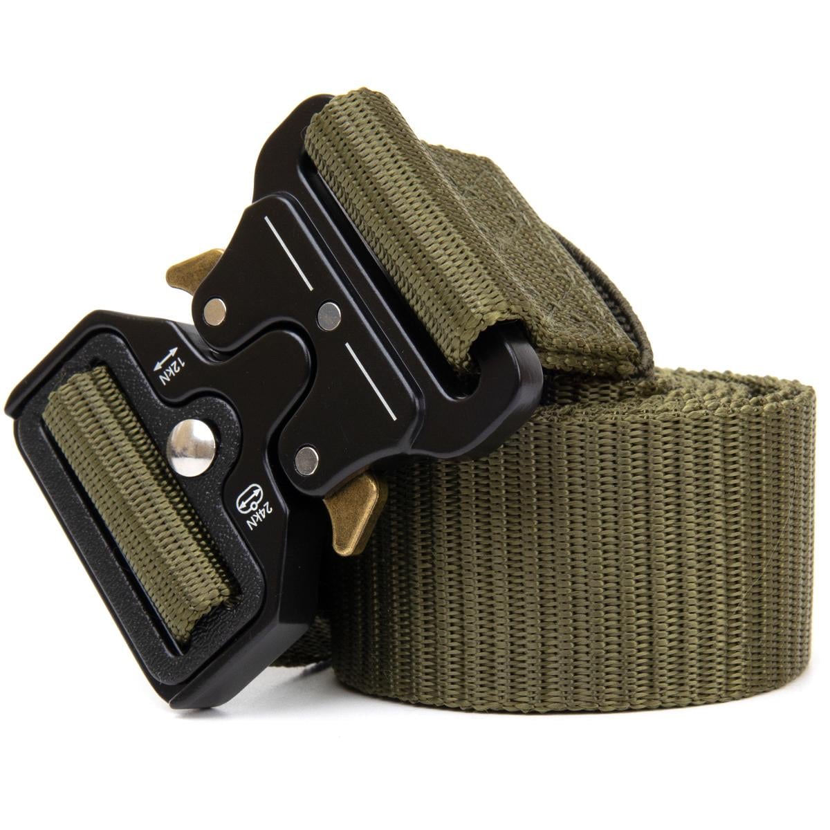 Текстильный ремень Vintage Belt 20549 с черной пряжкой Хаки
