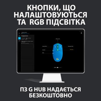 Компьютерная мышка Logitech G102 Lightsync USB Blue (910-005801) - фото 2