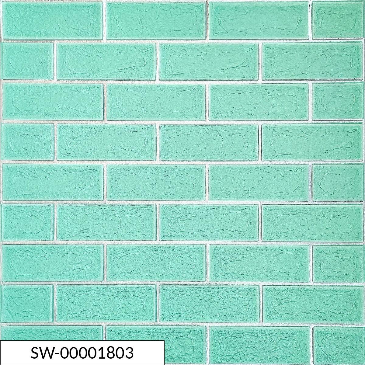 Панель самоклеящаяся стеновая Sticker Wall 3D D SW-00001803 Cultural Wall 70х70 см 5 мм Green/Silver - фото 6