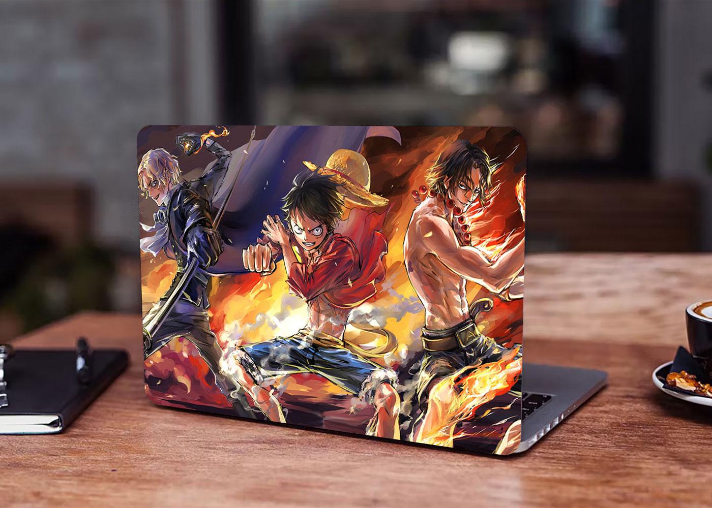 Декоративная наклейка на ноутбук 17,3" Аниме Эпичный One Piece 400х260 мм (100468_17)