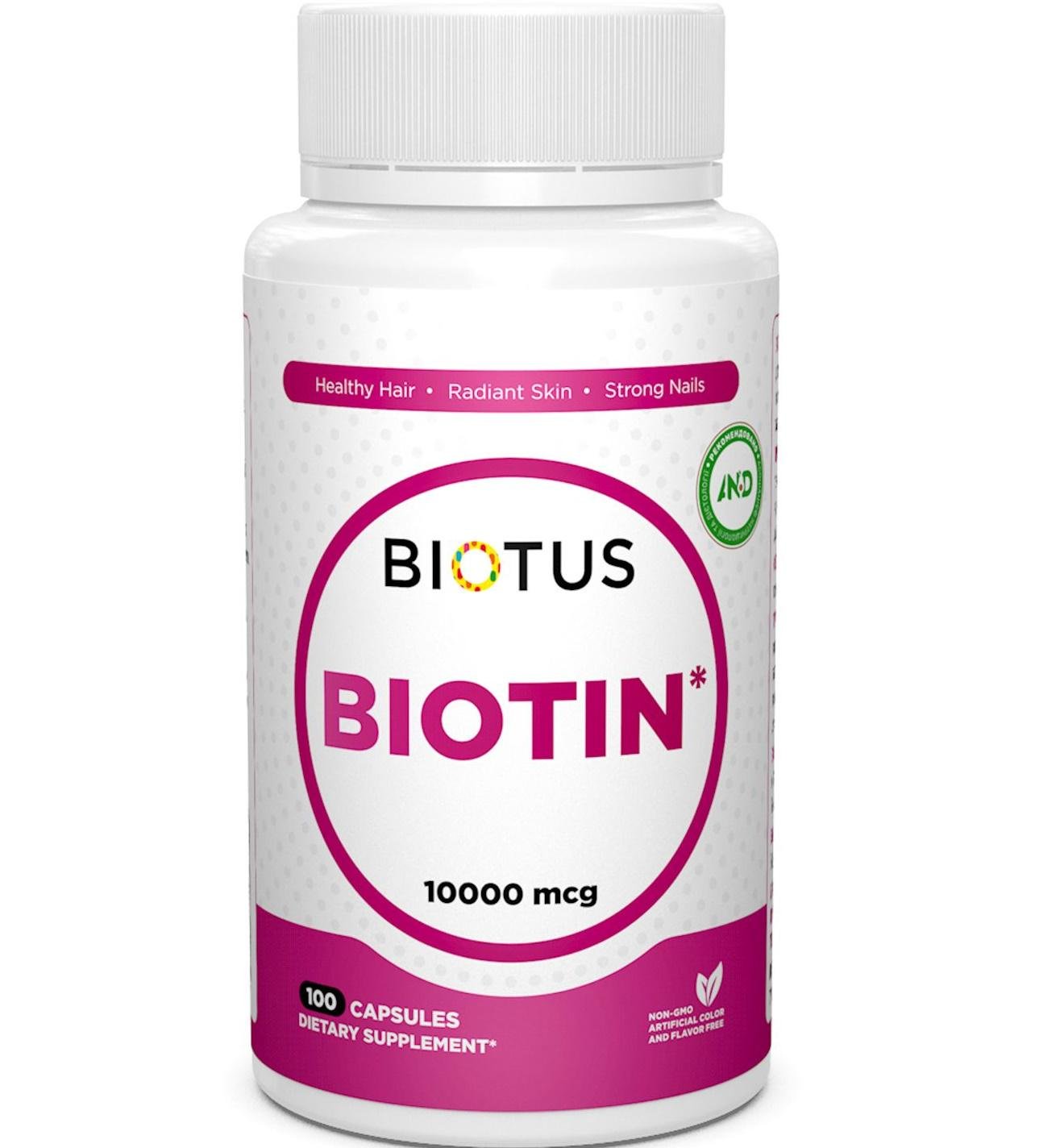 Биотин Biotus Biotin 10000 mcg 100 Caps BIO-530302