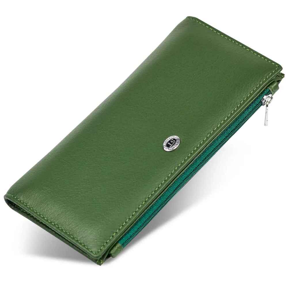 Купюрник кожаный ST Leather ST006 Зеленый