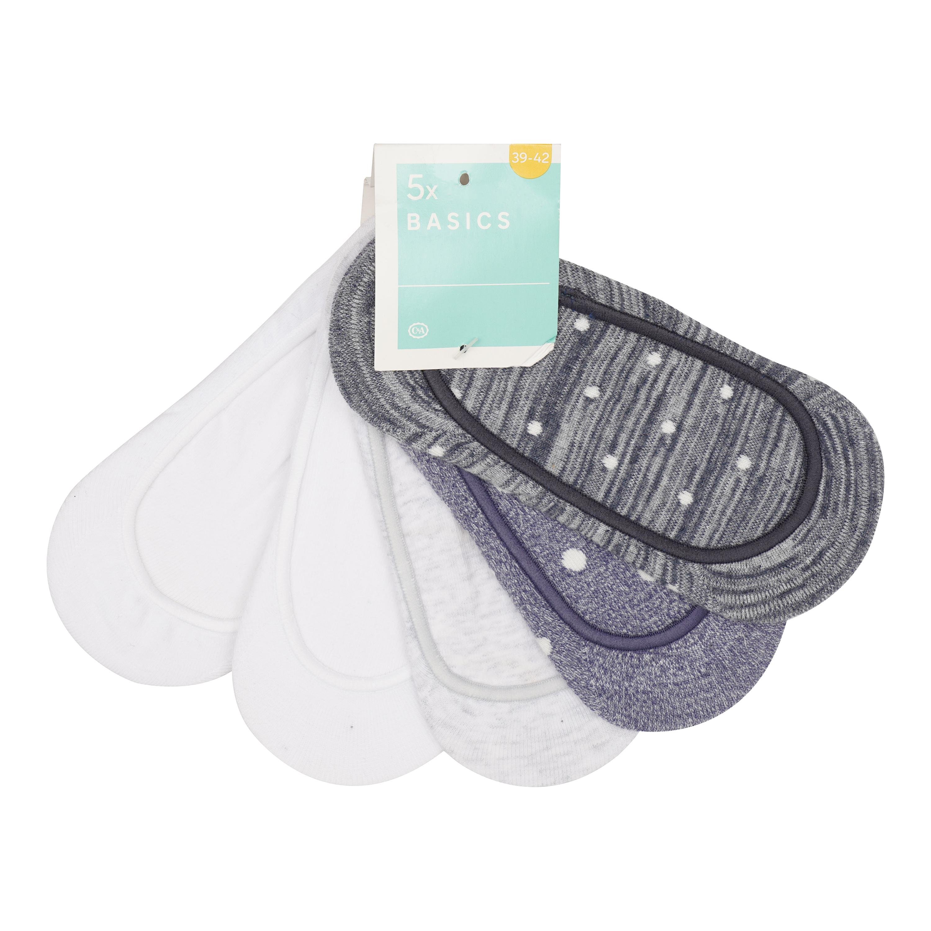 Шкарпетки C&A Горох 5 пар р. 39-42 Сірий/Білий (2245079840602)