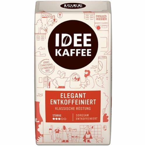 Кофе молотый IDEE Kaffee Elegant Entcoffeiniert 500 г (30826539)