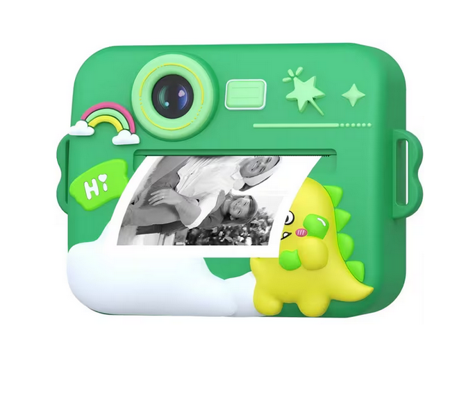 Фотоаппарат детский т с моментальной печатью Динозаврик A-8784 Зеленый