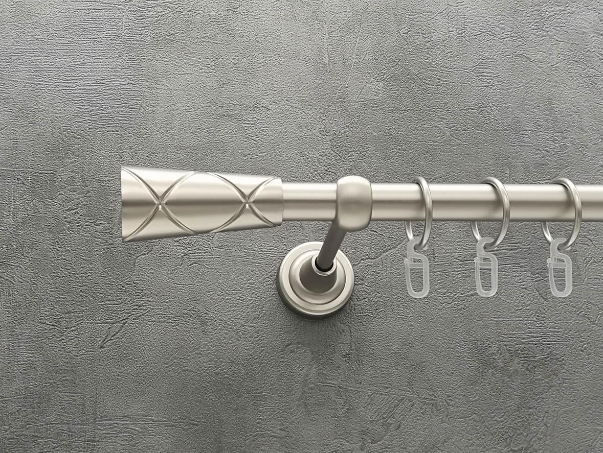 Карниз Quadrum Конус гладкая штанга одинарный открытый 19 мм 300 см Сатин (46976455) Карниз Quadrum Конус гладкая штанга одинарный открытый 19 мм 300 см Сатин (46976455)