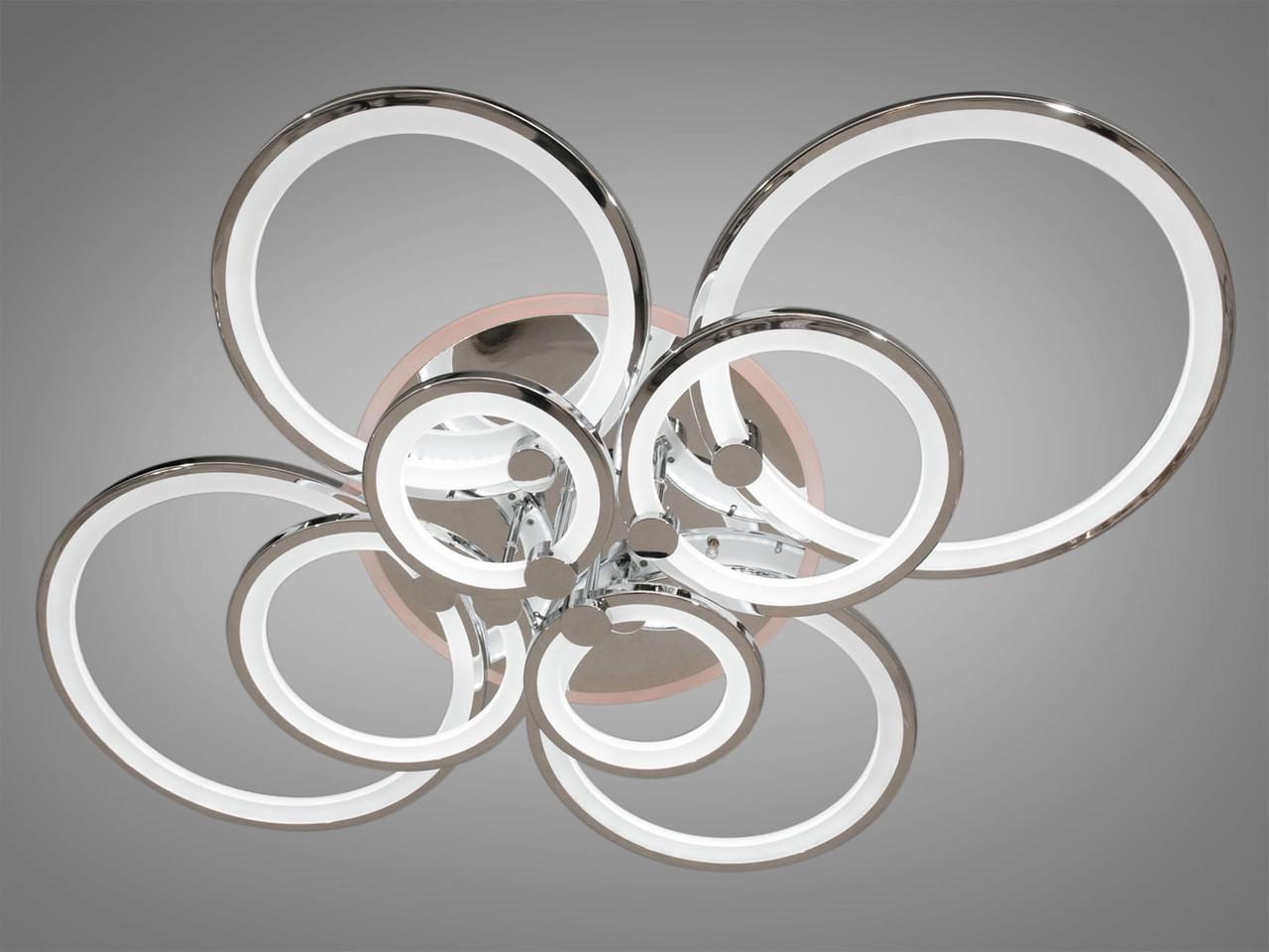 Люстра светодиодная 8022-8HR-LS хай-тек 175W на 25 кв.м Хром (1506609550) - фото 2 Люстра светодиодная 8022-8HR-LS хай-тек 175W на 25 кв.м Хром (1506609550) - фото 2