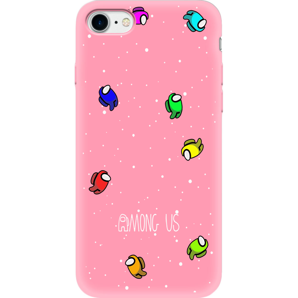Чехол BoxFace Apple iPhone 7/8 SE  2020 Among Us Invisible Розовый силикон (26205-bk76-35446)