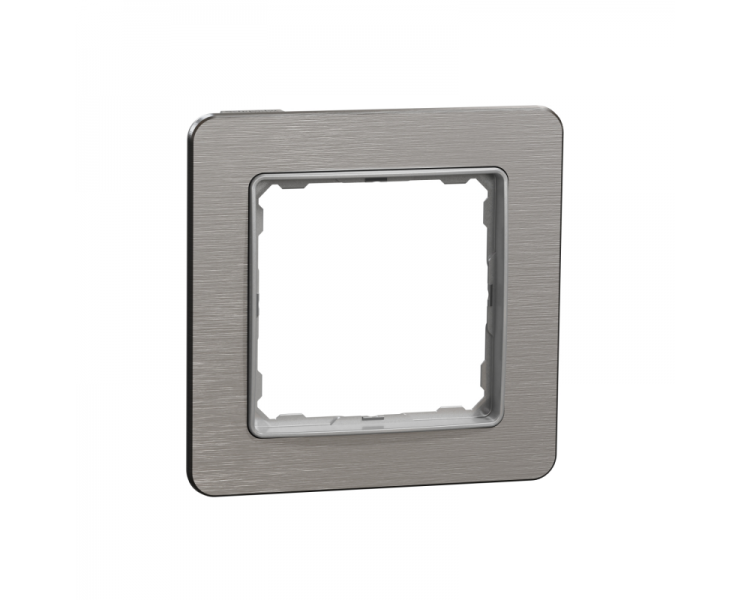 Рамка Schneider Electric 1-постовый ABS-UV Sedna Design&Element Алюминий (SDD370801)