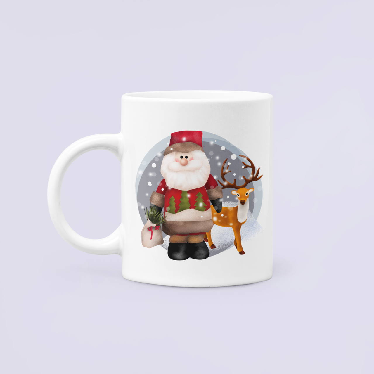 Чашка керамічна з принтом Санта подарунки приніс 330 мл Білий (НГ135Ч) Чашка керамічна з принтом Санта подарунки приніс 330 мл Білий (НГ135Ч)