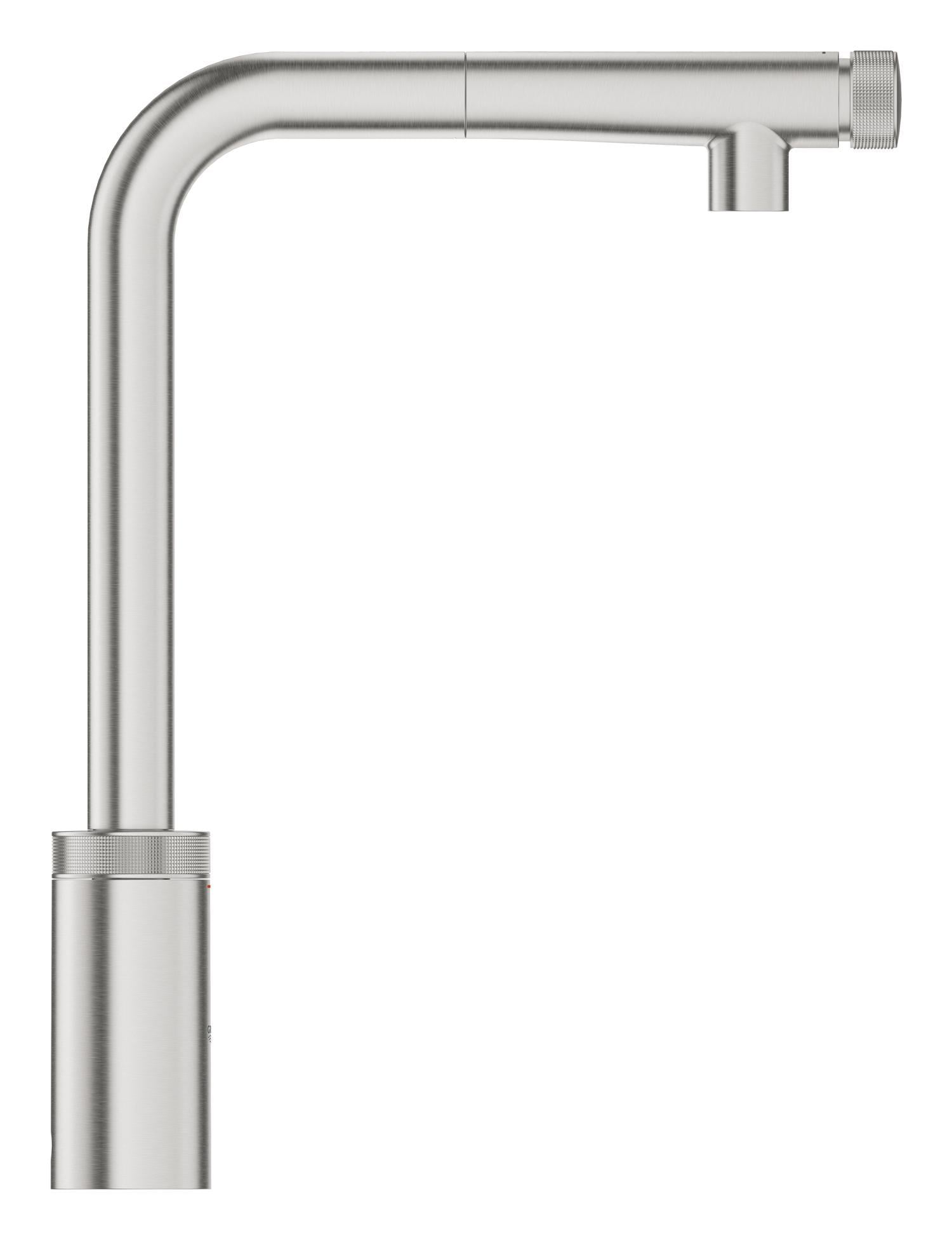 Смеситель для кухни с выдвижным изливом Grohe Minta SmartControl Нержавеющая сталь