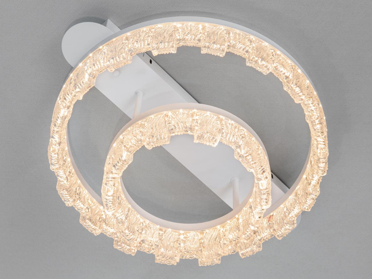 Люстра светодиодная потолочная для гостиной Diasha 55 Вт Белый (MX78205/400+200WH)