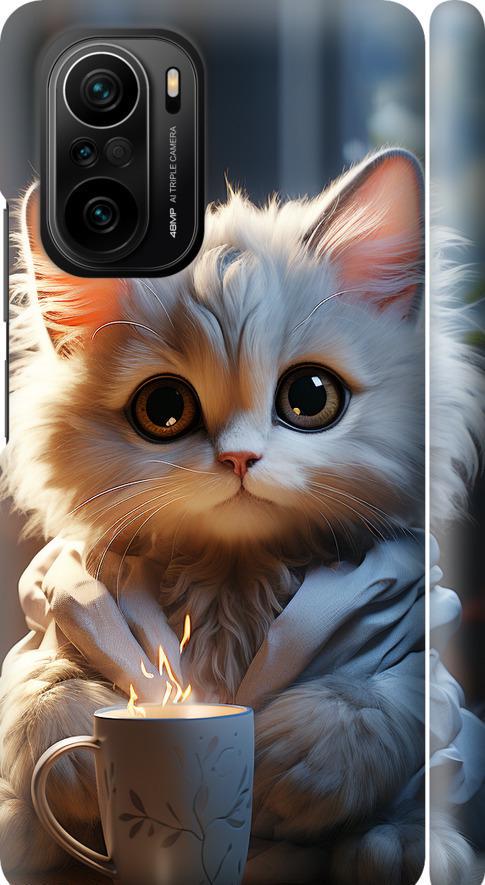Чохол на Xiaomi Poco F3 Білий кіт (5646m-2280-42517)